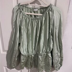 Roller Rabbit 100% Silk Peasant Top Size Large